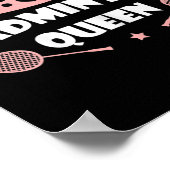 Poster Femmes Badminton Queen Shuttle Badminton Lover (Coin)