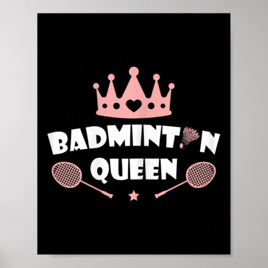 Poster Femmes Badminton Queen Shuttle Badminton Lover (Devant)