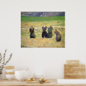 Poster Femmes baignant Dieppe par Paul Gauguin (Cuisine)