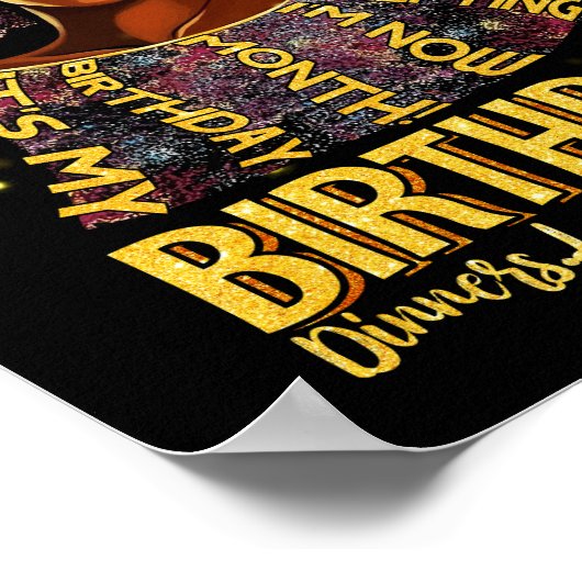 Poster Femmes C’est mon anniversaire Octobre Accepter l’a (Coin)