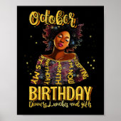 Poster Femmes C’est mon anniversaire Octobre Accepter l’a (Devant)