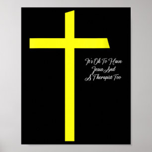 Poster Femmes C'est Ok D'avoir Jésus Et Un Thérapeute Aus