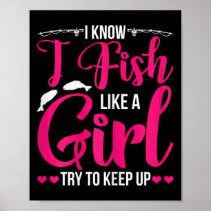 Poster Femmes Chemise De Pêche Pour Filles Poisson B Pêch