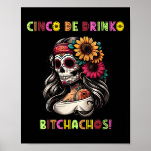 Poster Femmes Cinco De Mayo Funny Parti Mexicain Cinco De