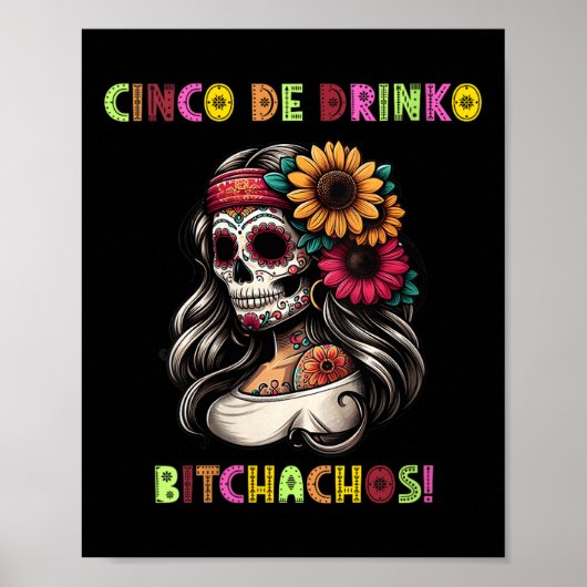 Poster Femmes Cinco De Mayo Funny Parti Mexicain Cinco De (Devant)