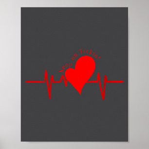 Poster Femmes Continuez À Tickin! Ekg Battement De Coeur