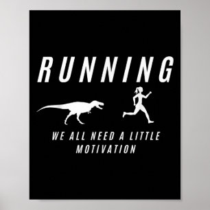 Poster Femmes Courir Avec Motivation Raptor Funny Runner