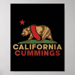Poster Femmes Cummings Californie Vintage Ours Rétro
