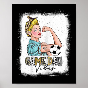 Poster Femmes Débardeur Soccer Game Day Vibes Maman de fo