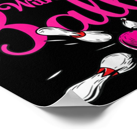 Poster Femmes Drôle Femmes Filles Bowling Nom de l'équipe (Coin)