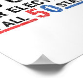 Poster Femmes Drôle Oui Sur 50 Élections Équitables Dans  (Coin)