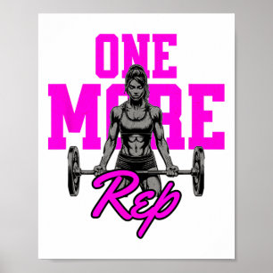 Poster Femmes drôles de musculation Répétitions Bodybuild