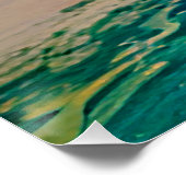 Poster Femmes en bleu turquoise sur une plage de nuit (Coin)