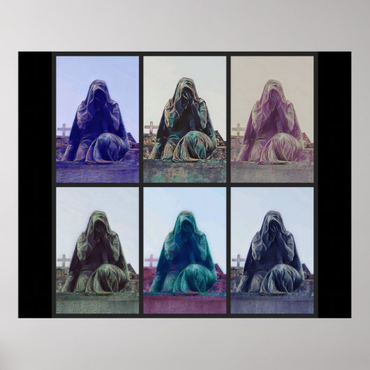 Poster Femmes en pleurant - noir (Devant)