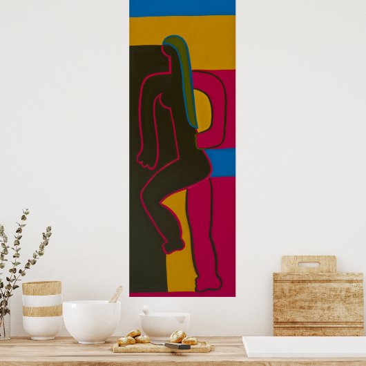 Poster Femmes en rose (Cuisine)