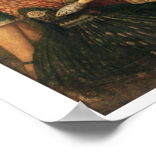 Poster Femmes et enfants dans un jardin, 19e siècle (huil (Coin)