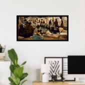 Poster Femmes faisant de la blanchisserie à Mexico, Mexiq (Bureau à domicile)