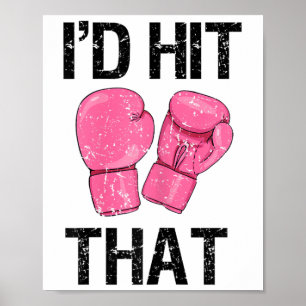 Poster Femmes Femmes Kickboxing Chemise Drôle Je frappera