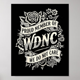 Poster Femmes fières wdnc nous ne nous soucions pas des c