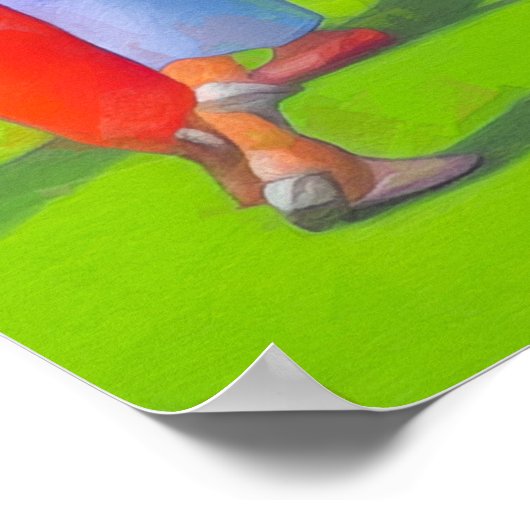 Poster Femmes Golfeuses - Art en toile Imprimer (Coin)