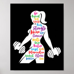 Poster Femmes Gymnase Motivation entraînement Motivation