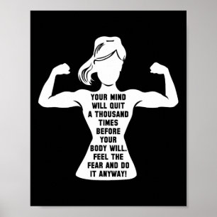 Poster Femmes Gymnase Motivation entraînement Motivation