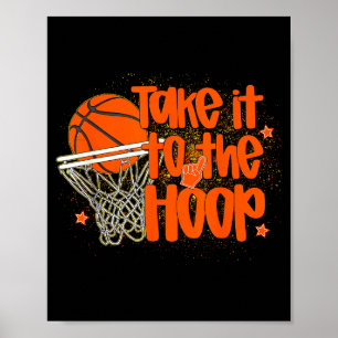 Poster Femmes hommes basket-ball cœur anneau enfants jour