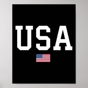 Poster Femmes Hommes Enfants Usa Drapeau Américain Patrio