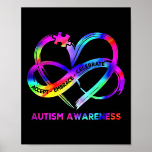 Poster Femmes Infinity Sensibilisation sur l'autisme card