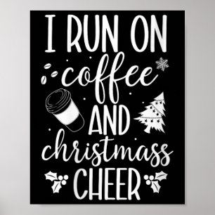 Poster FEMMES JE Cours Sur Café & Noël Joyeux Noël
