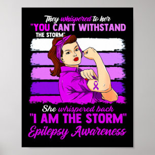Poster Femmes Je suis la tempête Guerrière de sensibilisa