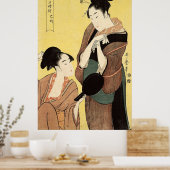 Poster Femmes jouant avec le miroir (Cuisine)