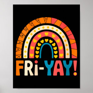 Poster Femmes Joyeux Vendredi Fri-yay Enseignant École Mè