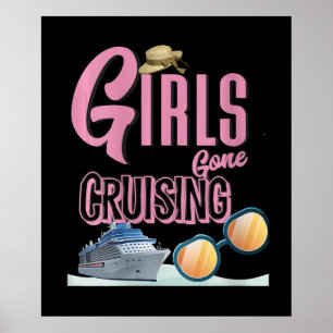 Poster Femmes Jute Casquettes Filles parties Cruiser