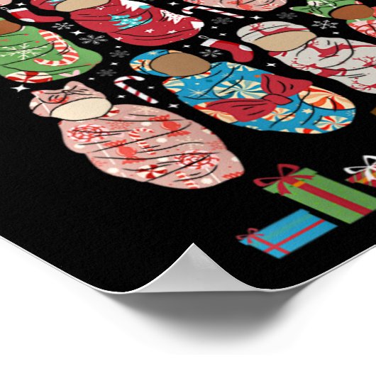 Poster Femmes L&amp ; d Infirmier Noël Travail Arbre Et D (Coin)