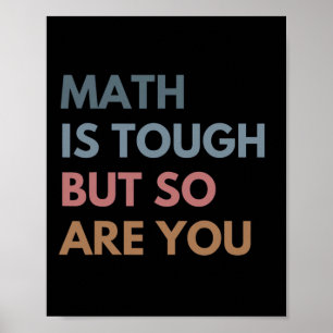 Poster Femmes Les maths c'est dur mais vous êtes dur auss