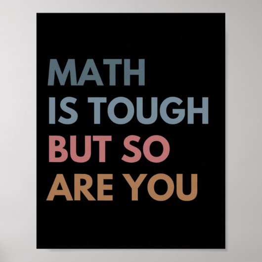 Poster Femmes Les maths c'est dur mais vous êtes dur auss (Devant)
