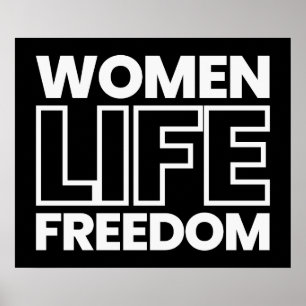Poster Femmes Liberté de vie - Iran libre