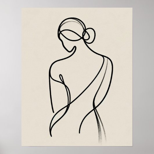 Poster Femmes minimalistes - Art de ligne (Devant)