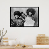 Poster Femmes Negrito Philippines 1898 (Cuisine)