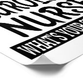 Poster Femmes Neurologie Infirmière Funny École De Nourri (Coin)