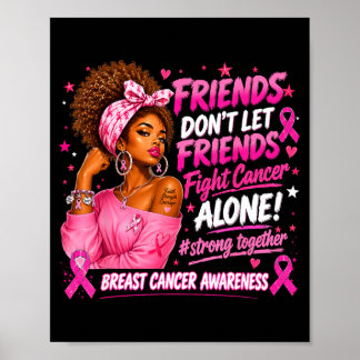 Poster Femmes noires africaines rose sensibilisation au c