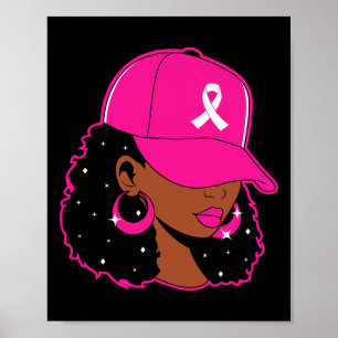 Poster Femmes noires Guerrier de sensibilisation au cance