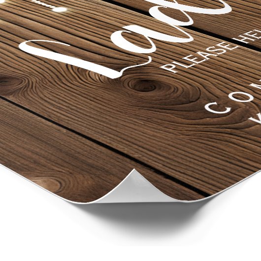 Poster femmes panneau de toilettes - corbeille d'articles (Coin)