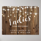 Poster femmes panneau de toilettes - corbeille d'articles (Devant)