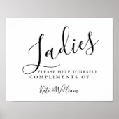 Poster femmes panneau de toilettes - panier d'articles de (Devant)