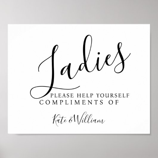 Poster femmes panneau de toilettes - panier d'articles de (Devant)