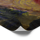 Poster Femmes Papillon Capricieuses Gémeaux Collage Bleu (Coin)