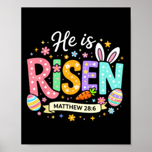 Poster Femmes Pâques Il Est Ressuscité Jésus Religieux Ch