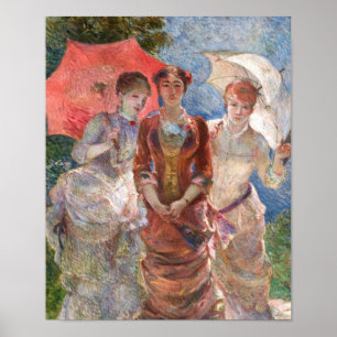 Poster Femmes Paraplus aux. du trio de Bracquemond